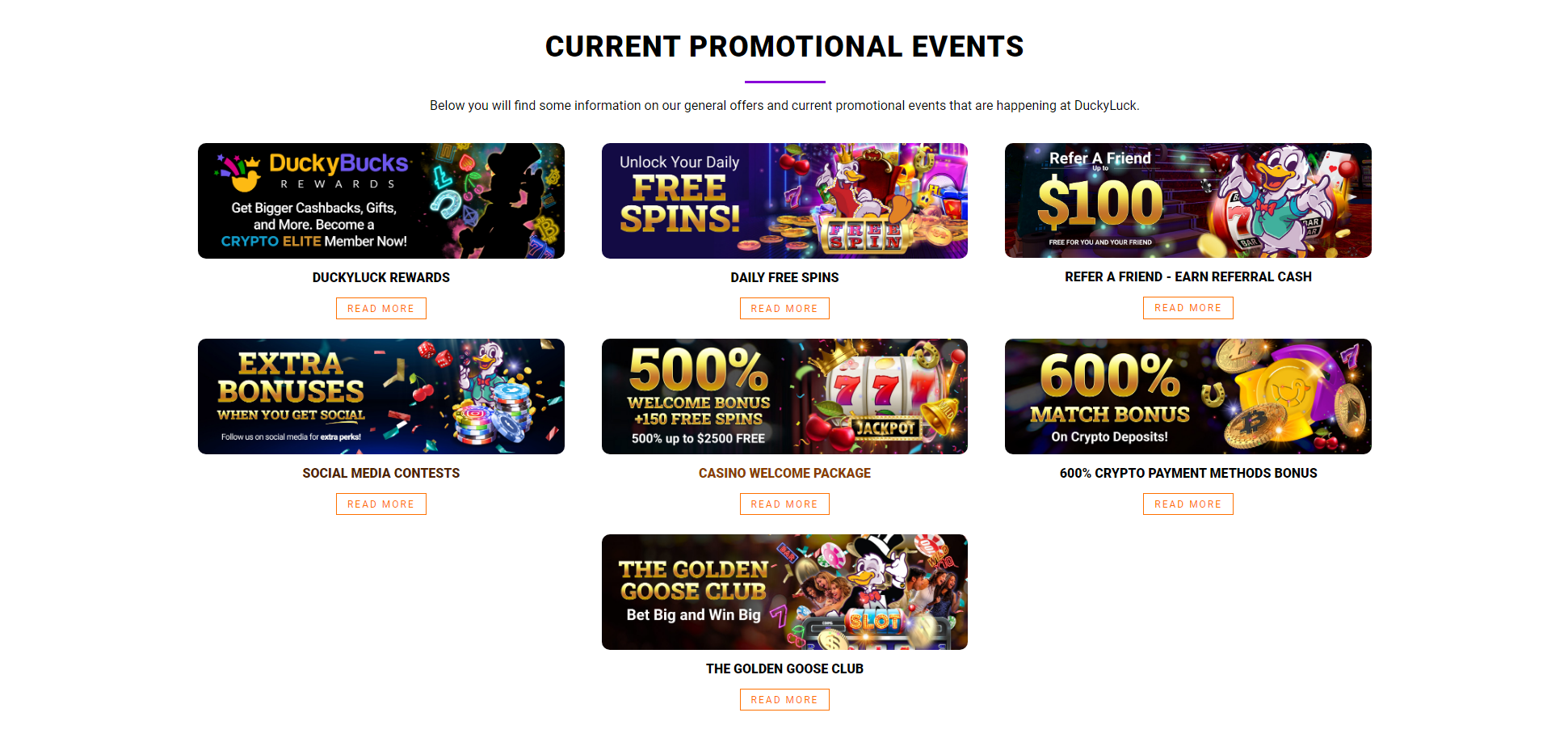 Duckyluck Casino Promotions 